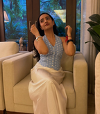 Blue Skies & Linen Top