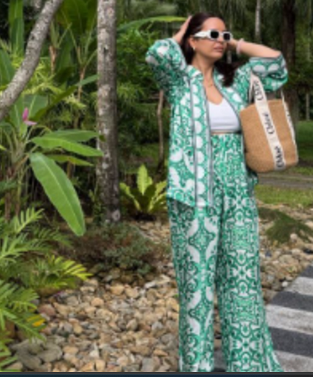 Palm And Lotus Co-ord Set