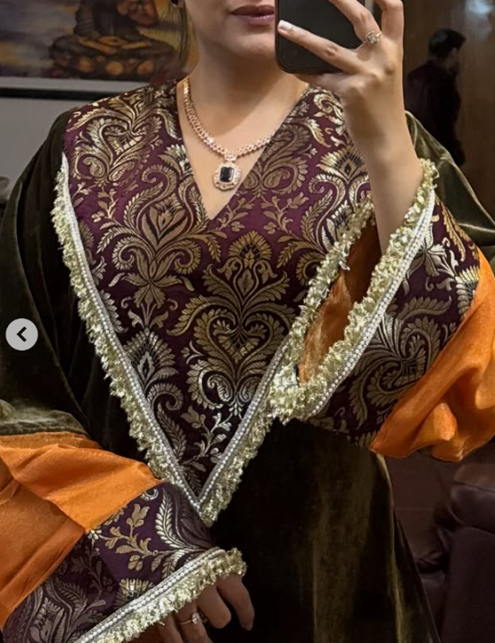 Regal Velvet Tissue Brocade Suit Set